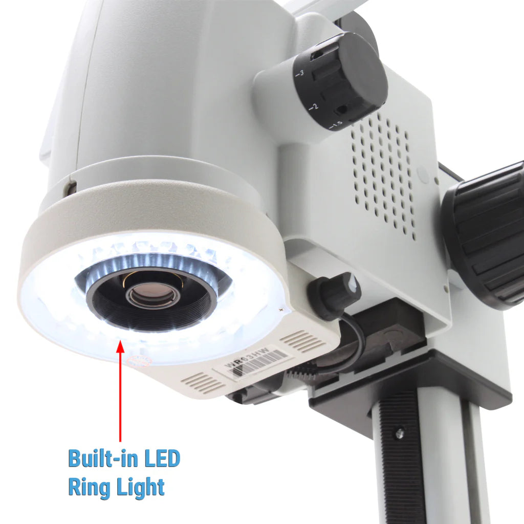 Aven MicroVue Digital Microscope With Built-In HD Monitor ring light