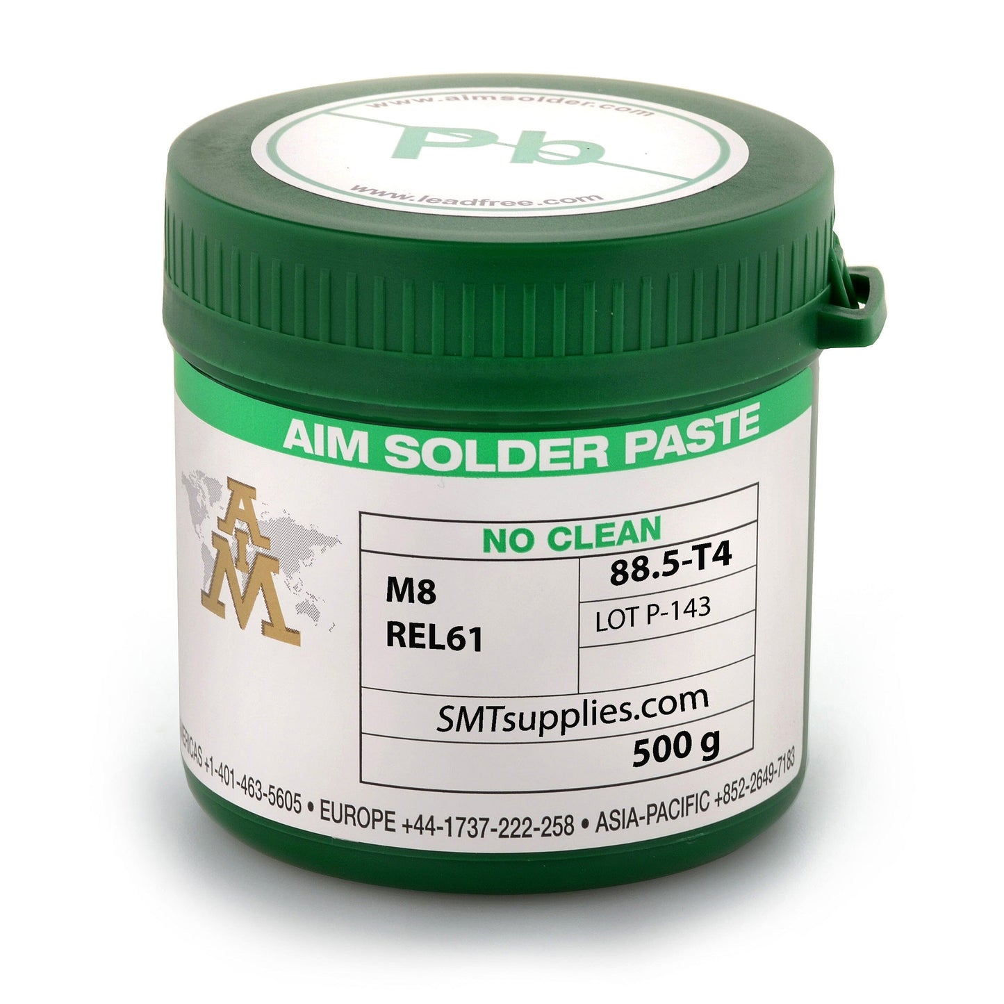 AIM M8-REL61-T4 No Clean Lead Free Solder Paste , 500 Gram Jar