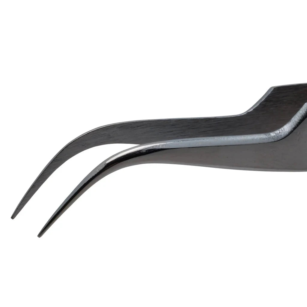 Aven Precision Tweezers – 7-CS Pattern, Curved Fine Tip, Carbon Steel