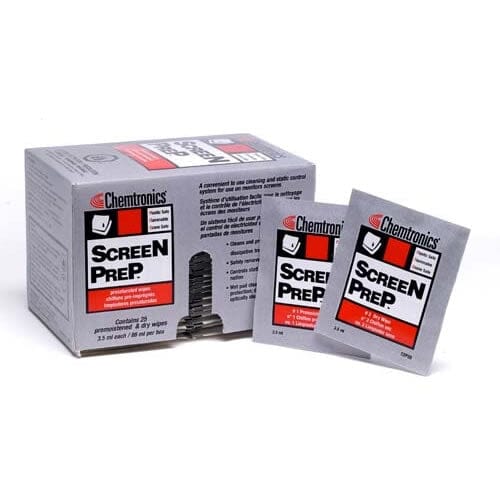 Chemtronics Screen Prep Wipes, Individually Wrapped, 50 Pack