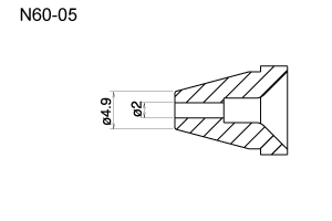 Hakko N60-05 Desoldering Nozzle 2.0 mm for the FR-400 UHD Desoldering Tools
