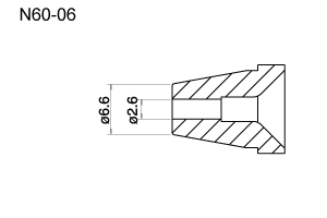 Hakko N60-06 Desoldering Nozzle 2.6 mm for the FR-400 UHD Desoldering Tools