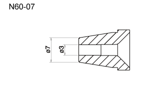 Hakko N60-07 Desoldering Nozzle 3.0 mm for the FR-400 UHD Desoldering Tools