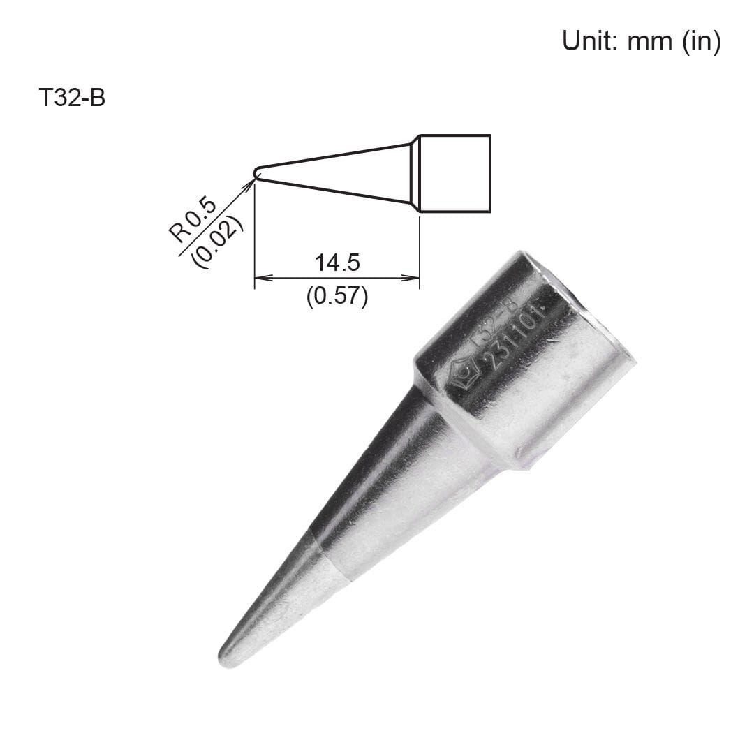 Hakko Punta De Soldadura, 0.07 In. X 0.11 In, Doblada T30-j | Cuotas