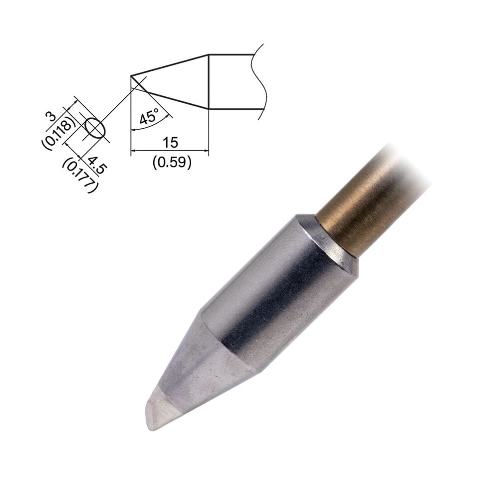 Hakko T37-BC3045 Tip Bevel, 3 x 4.5mm, UHD, FX-8004/8005, FX-805