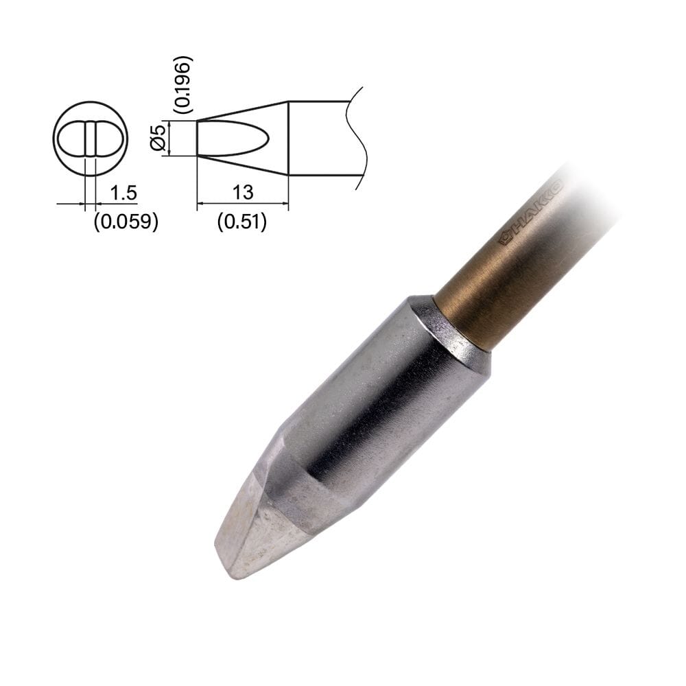Hakko T37-D5 Tip Chisel, 5 x 13mm, UHD, FX-8004/8005, FX-805