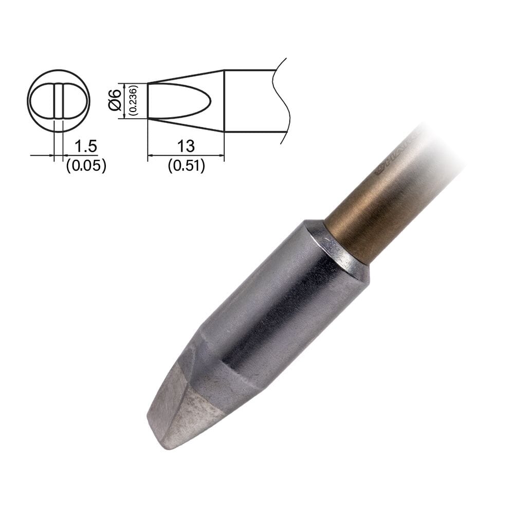 Hakko T37-D6 Tip Chisel, 6 x 13mm, UHD, FX-8004/8005, FX-805