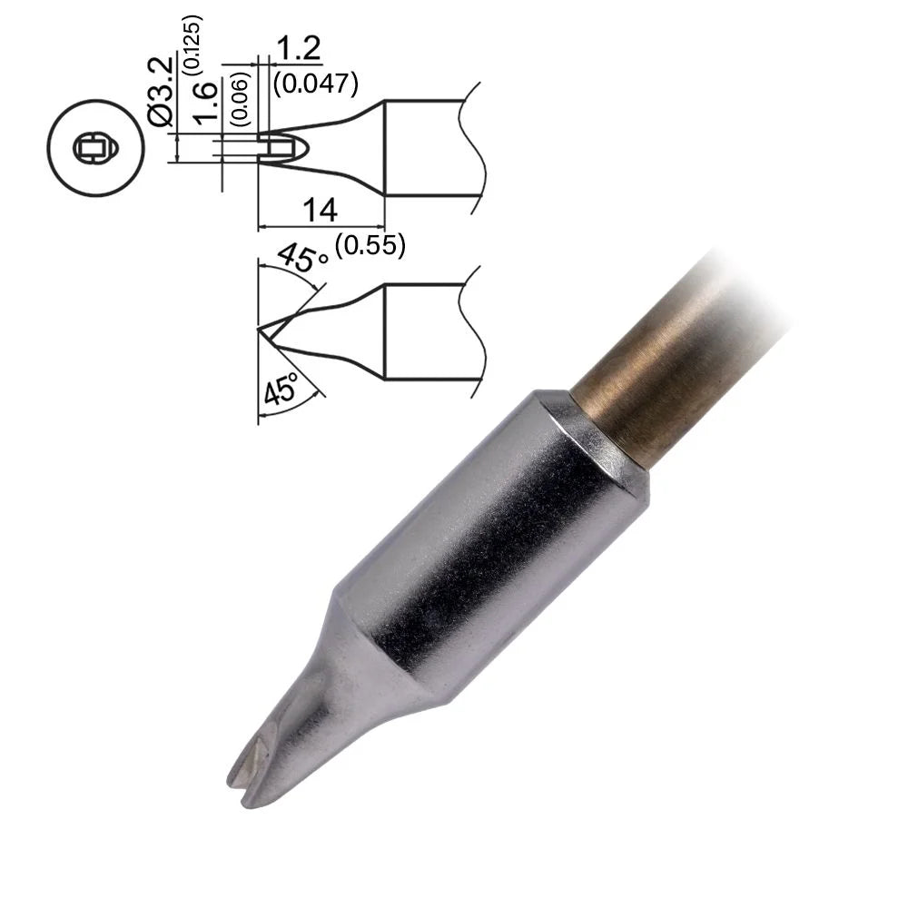 Hakko T37-DR1632 Tip Groove, 1.6 x 45°, UHD, FX-8004/8005, FX-805