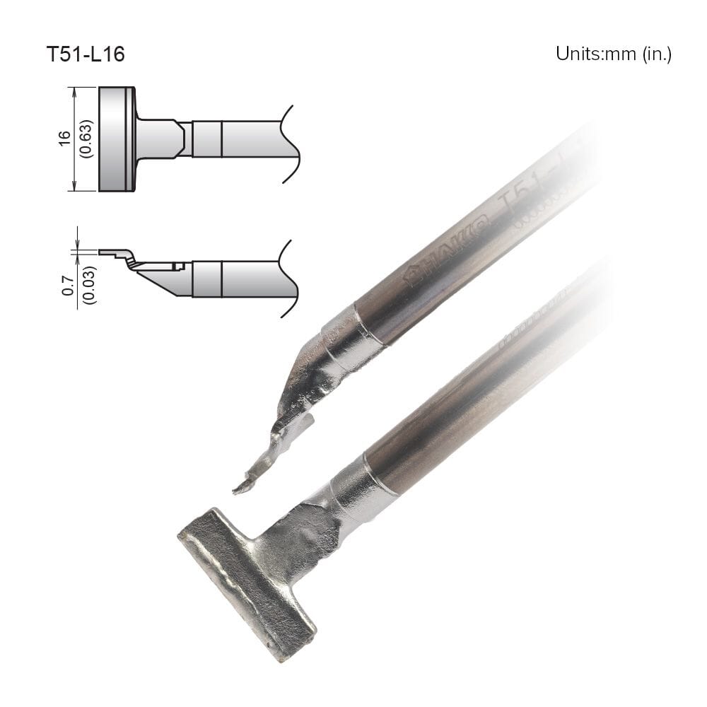 Hakko T51-LA16 Tip, SOP, 16mm, 2pk for FX-9705 Parallel Tweezers, FX-972