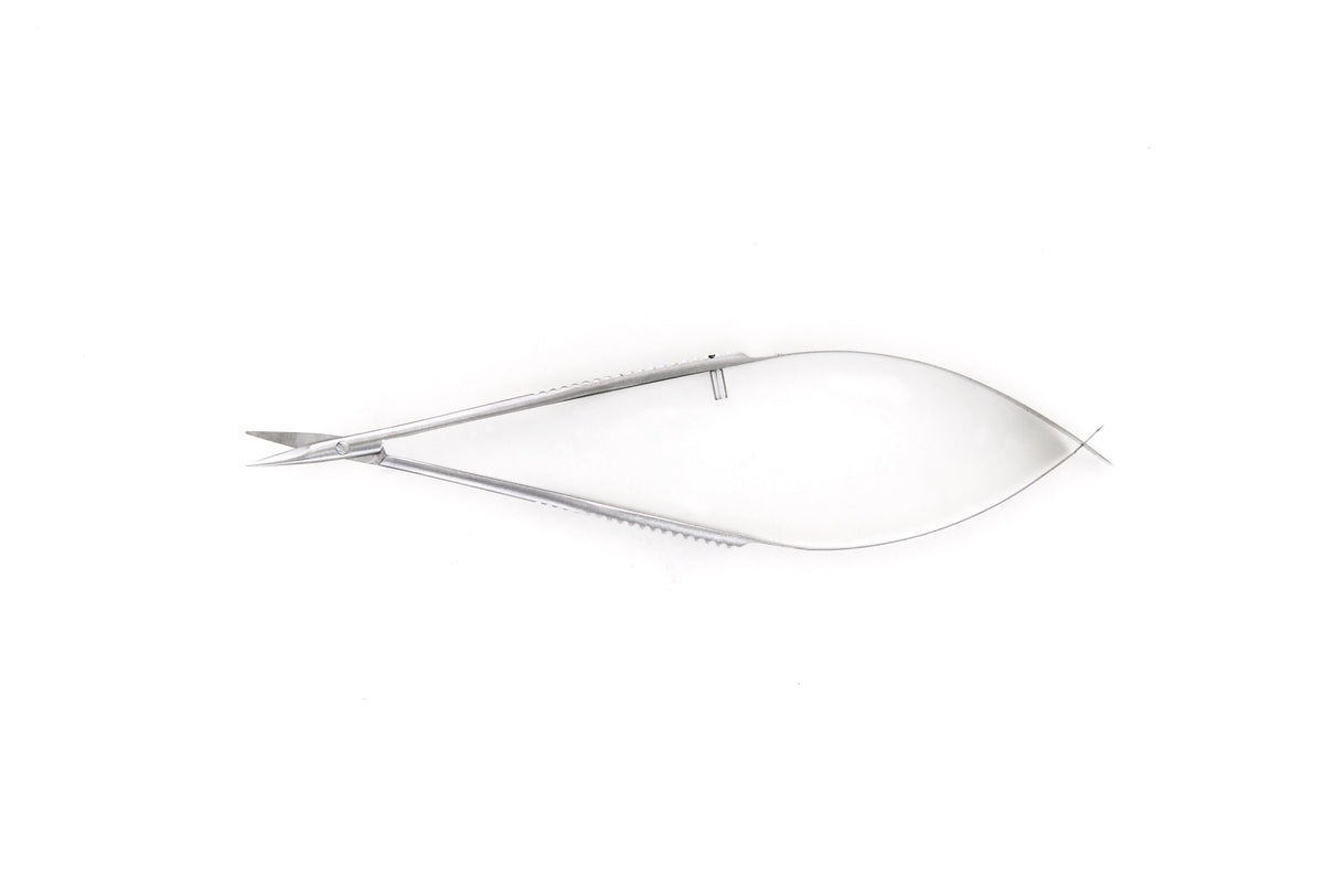 Ideal-tek McPherson-Vannas Micro Scissors – Stainless Steel – Curved – OAL 100mm (3.9″) – Made in Germany