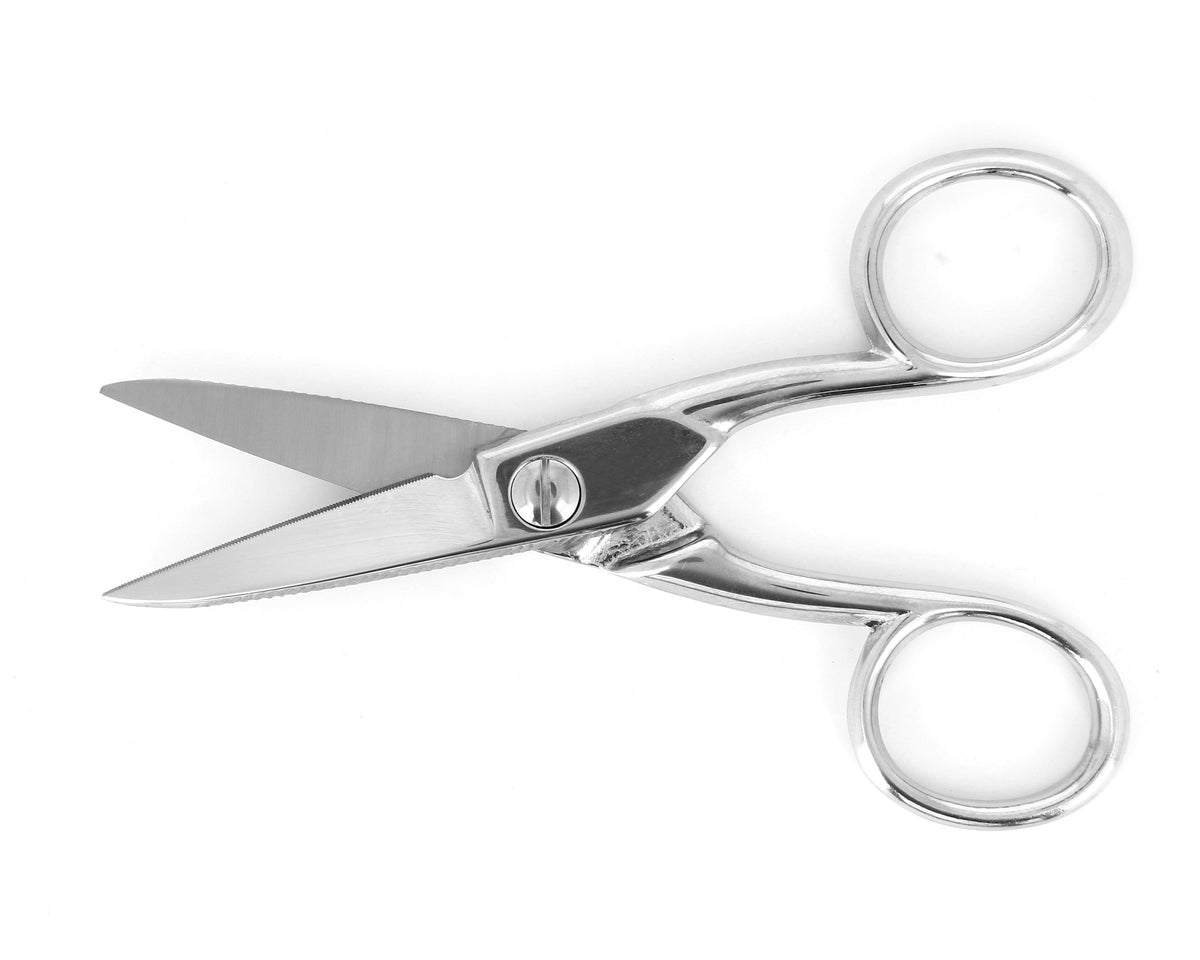 Ideal-tek ProCut Scissors – Carbon Steel – Nickel Plated – Straight – OAL 125mm (4.9″) – Made in Italy