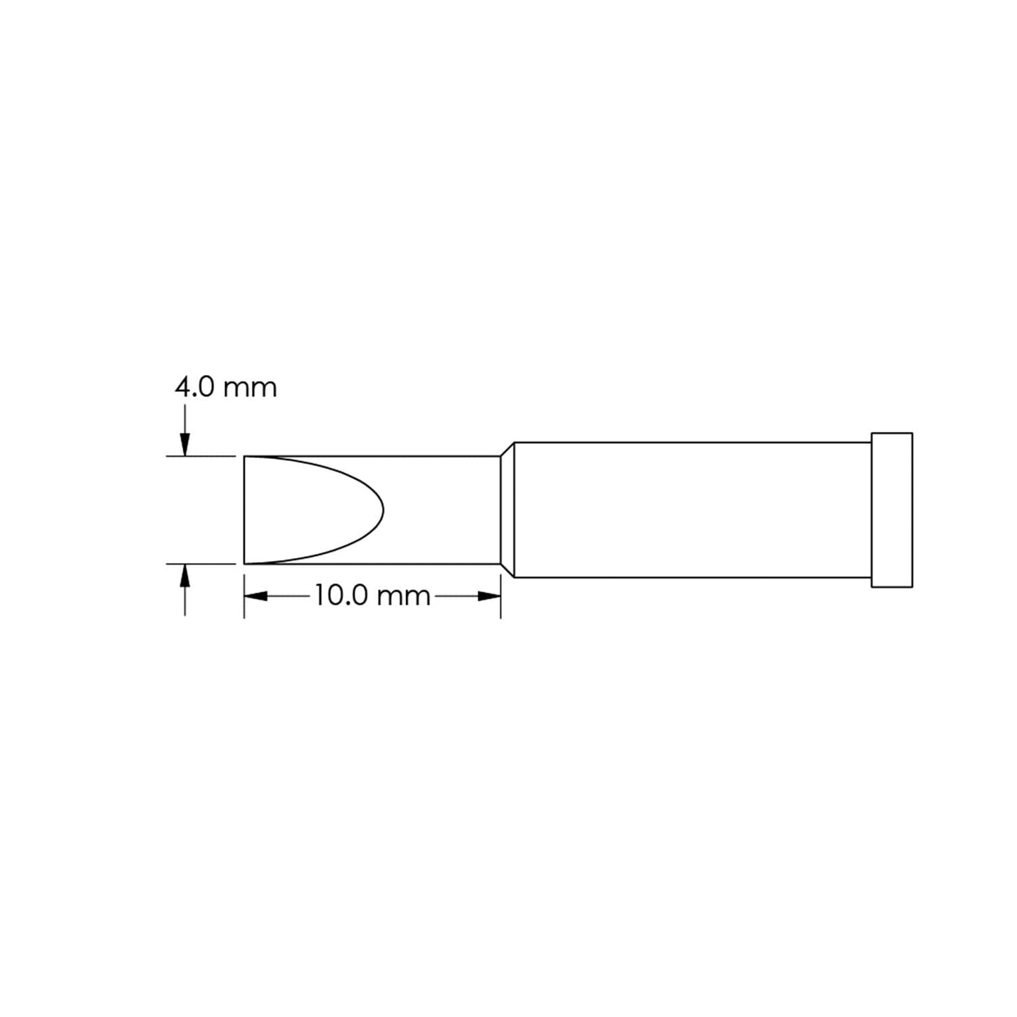 Metcal GT4-CH0040S-PK Chisel Tip (GT4), Power, 4.0 mm x 10.0 mm, 10-Pack