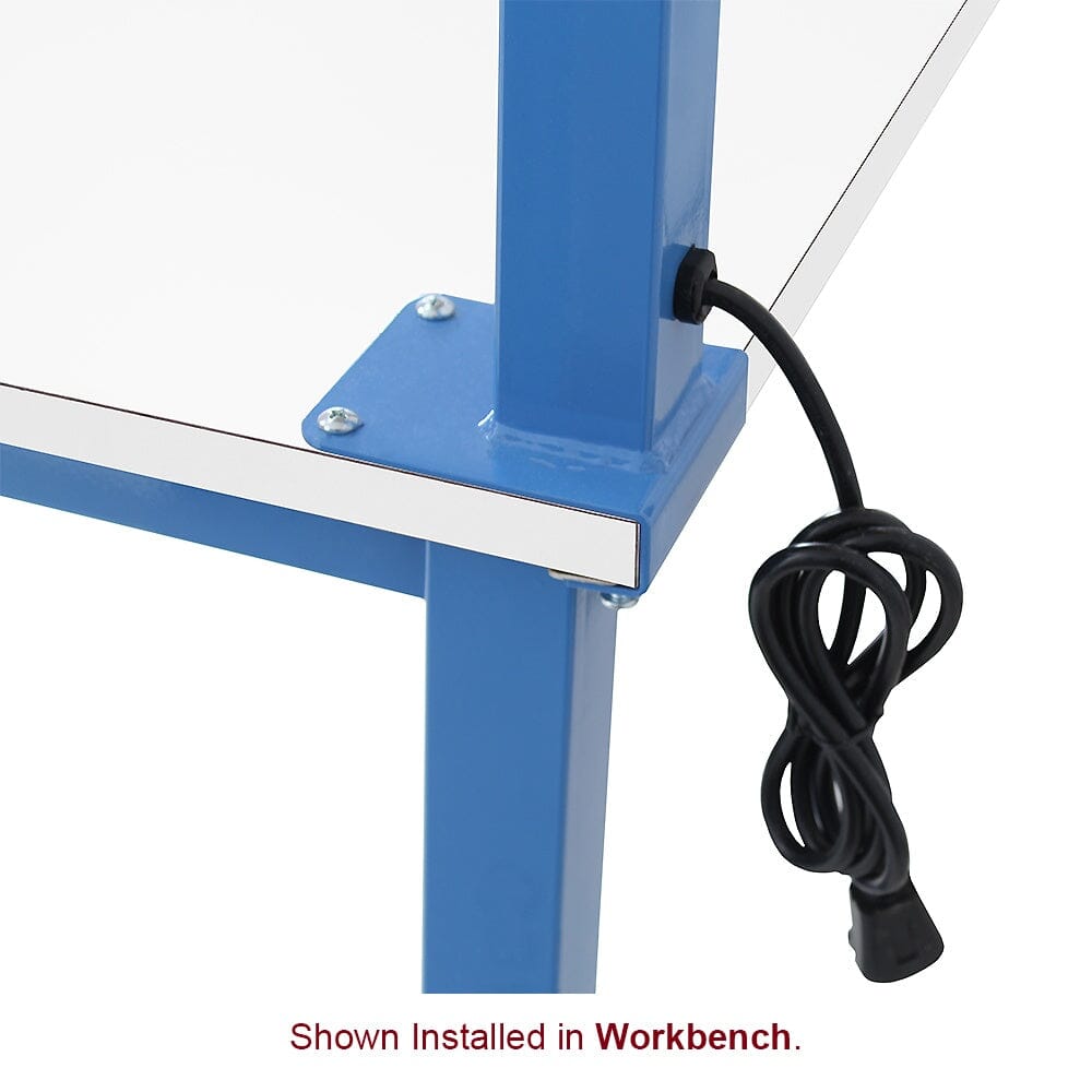 Single Sided Slotted Upright with Power Plug, Set of Two. (Not Butcherblock)