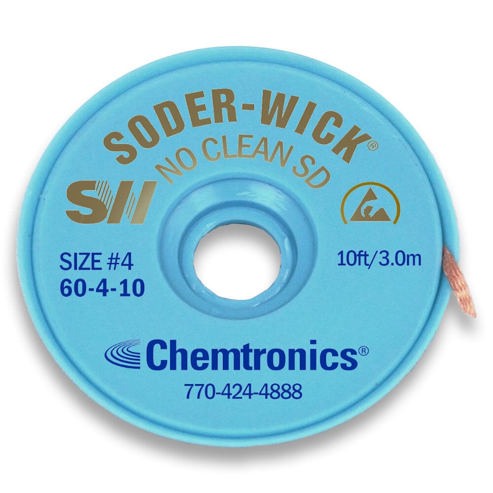 Soder-Wick 60-4-10 No Clean Desoldering Wick .110" x 10 ft. Bobbin