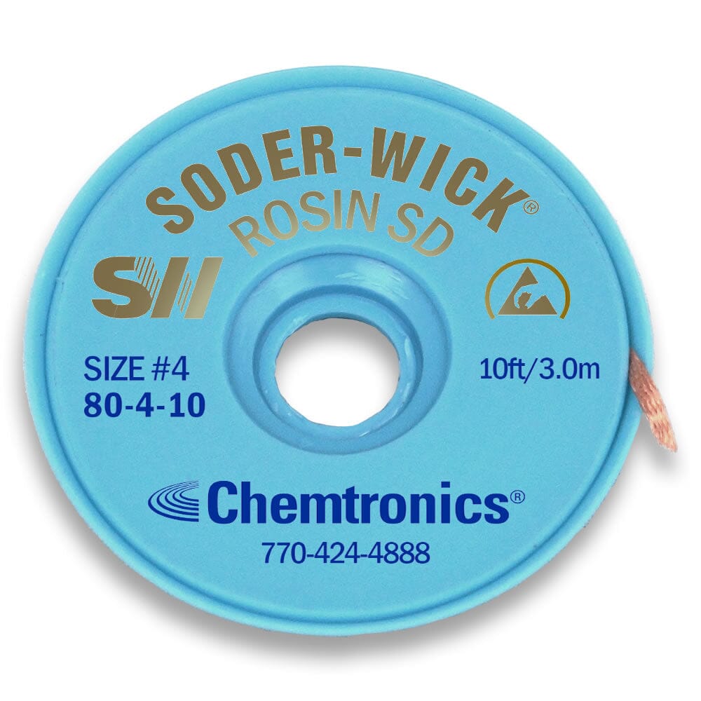 Soder-Wick 80-4-10 Rosin Desoldering Wick .110" x 10 ft. Bobbin
