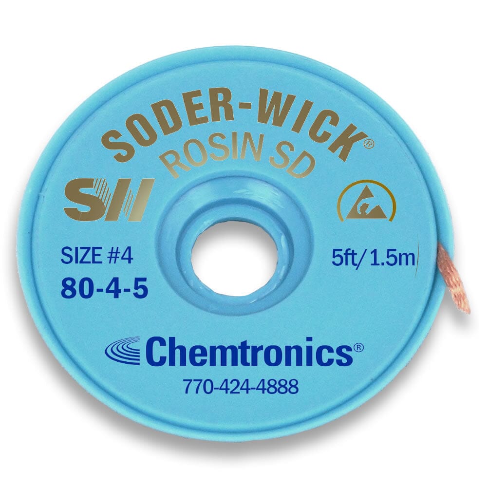 Soder-Wick 80-4-5 Rosin Desoldering Wick .110" x 5 ft. Bobbin