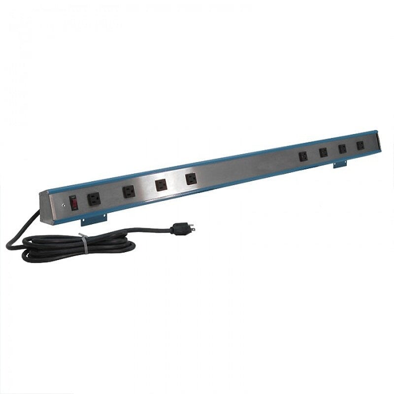 Stainless Steel Face / Aluminum Body Plug Strip with Lighted Switch 15-Amps