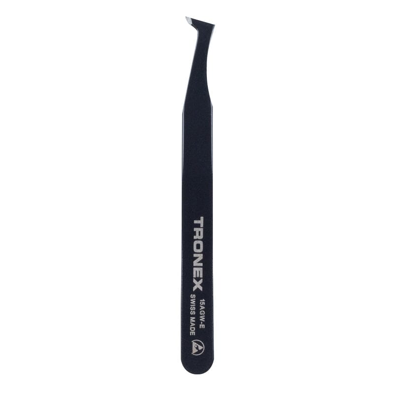 Tronex Cutting Tweezer 15AGW-E, Carbon Steel, Epoxy Coated, Large Pointed Tip