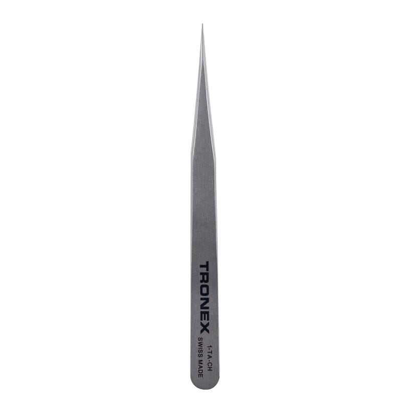 Tronex High Precision Tweezer 1-TA-CH, Titanium, Straight Fine Pointed Tip
