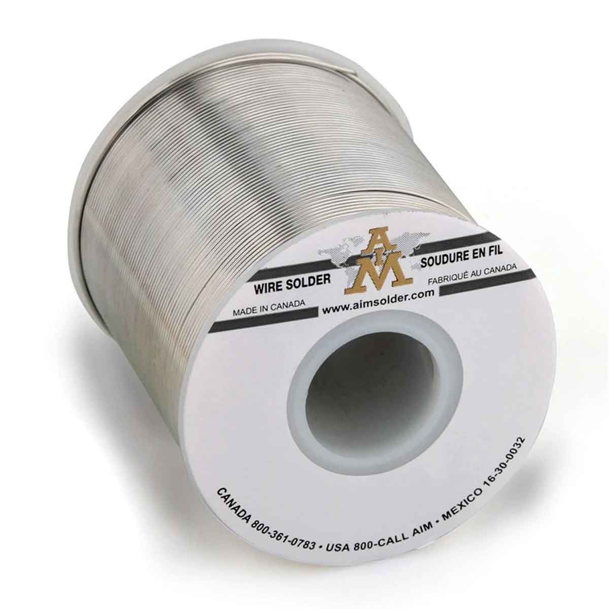 AIM Lead Free SAC305 Solid Core Wire Solder .015" Dia., 1/2-Lb.
