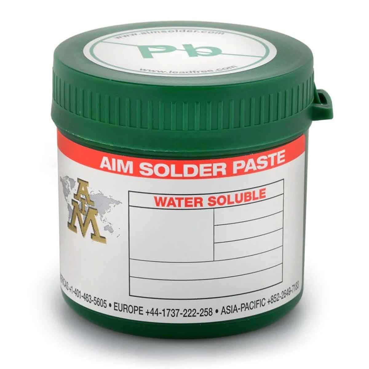 AIM Lead Free Water Soluble Solder Paste WS20-SAC305-T4, 250 Gram Jar