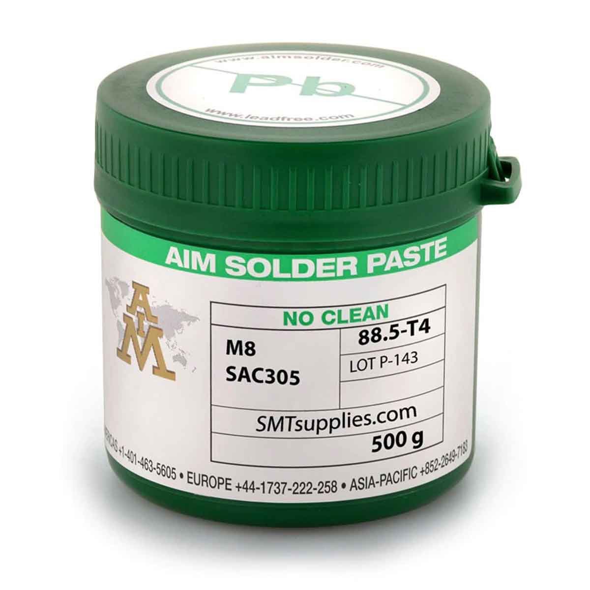 AIM M8 SAC305 T4 No Clean Lead Free Solder Paste , 500 Gram Jar