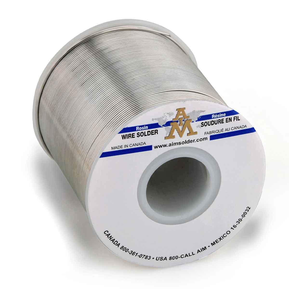 AIM RA Core Wire Solder, SN5/PB93.5/AG1.5 3% .020" Dia. 1 Lb. Spool