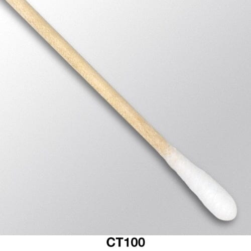 Chemtronics CT100 Cottontip Swab Single Head 6.0", 100 Count Bag