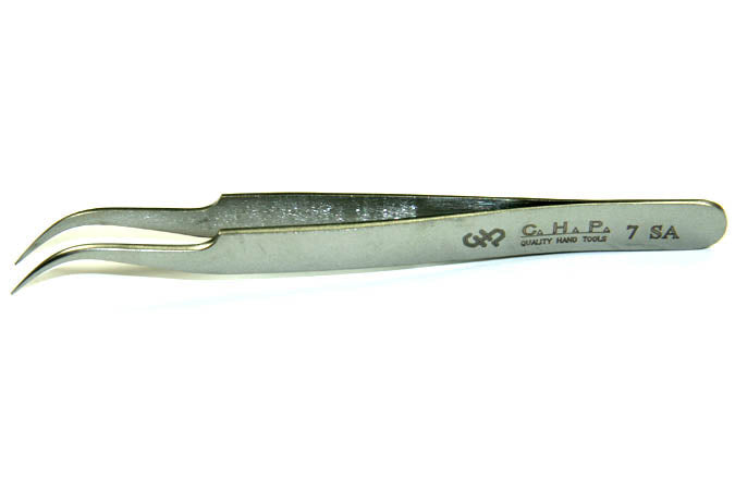 CHP 4.25" Tweezer, Very Fine Point, Curved