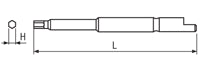 Delvo TD20058 Hexagon NK4DX Bit 2.5x44mm, Pack of 10
