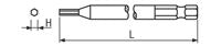 Delvo TD20394 Hexagon NK35X Bit 3x70mm, Pack of 10
