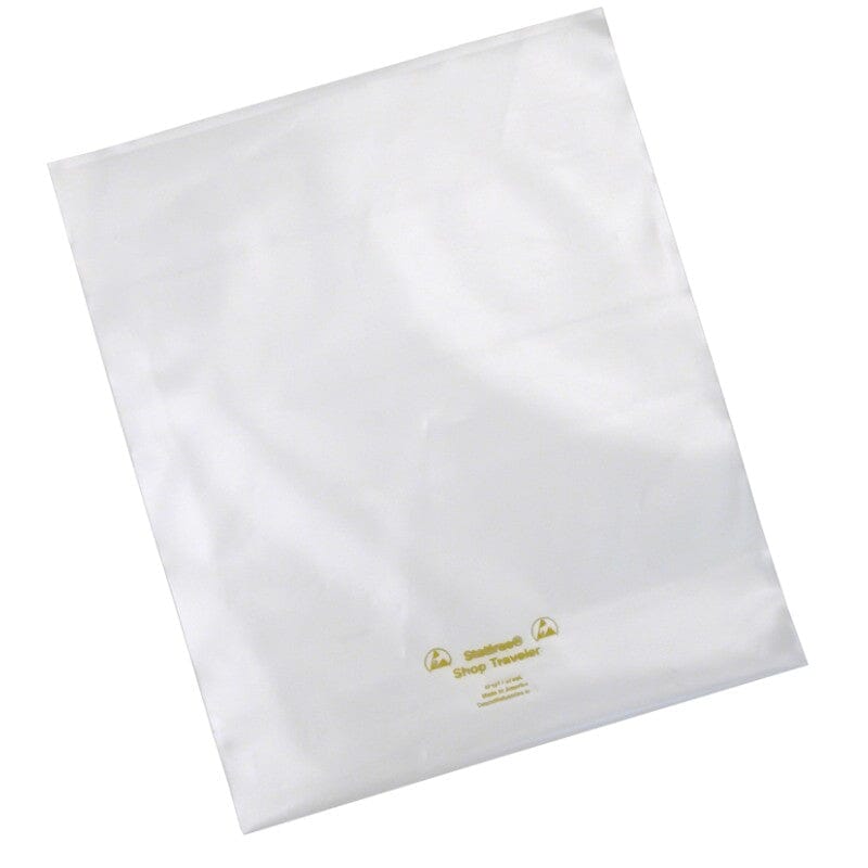 Desco 07455 Shop Traveler w/ Extra Pocket, Clear, 6 MIL, 10" x 12", 25 EA/PK