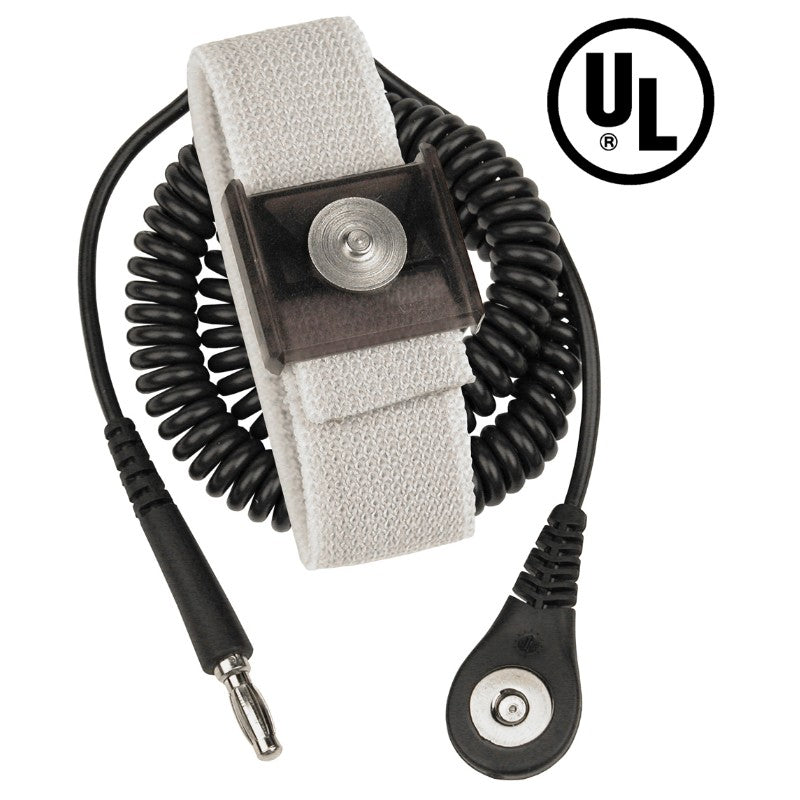 Desco 09185 Jewel® MagSnap Adjustable Wrist Strap w/ 12' Coil Cord