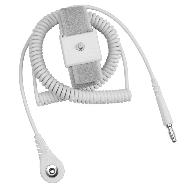 Desco 09224 Jewel® Adjustable Wrist Strap w/ 4 MM Snap, Elastic, 6' Cord