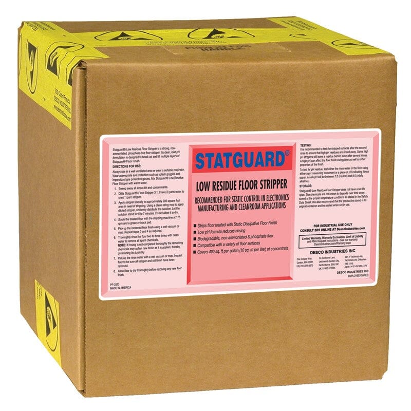 Desco 10441 Statguard® Floor Stripper, 2.5 GAL Box