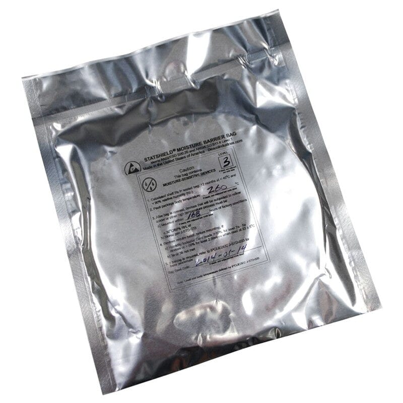 Desco Statshield® Moisture Barrier Bag 4 Mil, 12" x 20", 100 Pack