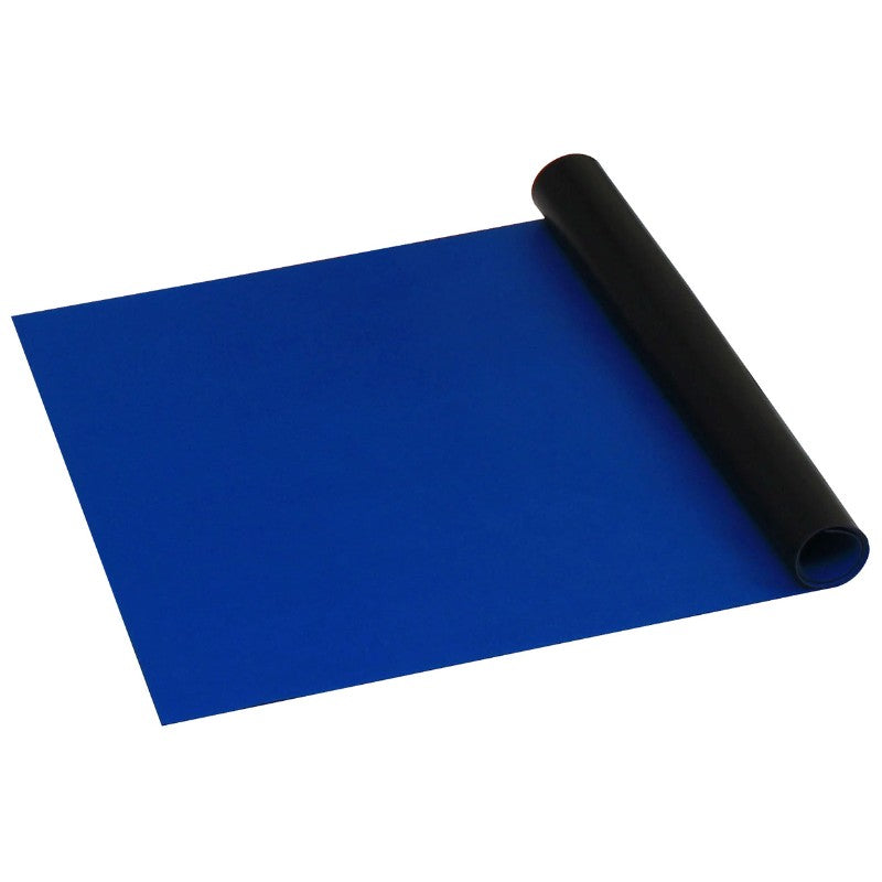 ESD Worksurface Mat, Dual Layer Rubber, Dark Blue Roll .060" x 30" x 50'