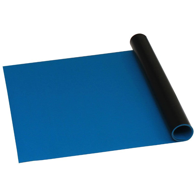 ESD Worksurface Mat Roll, Statfree B2 Plus Vinyl, Dark Blue, 0.060'' x 24'' x 50'