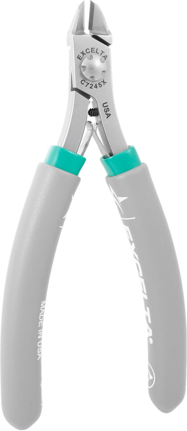 Excelta C7245X Precision Hard Wire Cutter, Lazer Flush, Standard Cushioned Grips