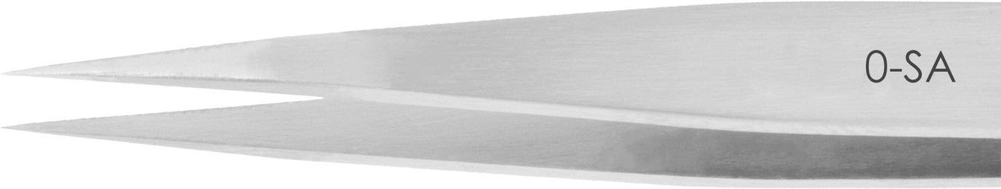 Excelta Tweezers 0-SA Straight Fine Points, Anti-Mag, Neverust Steel 4.75"