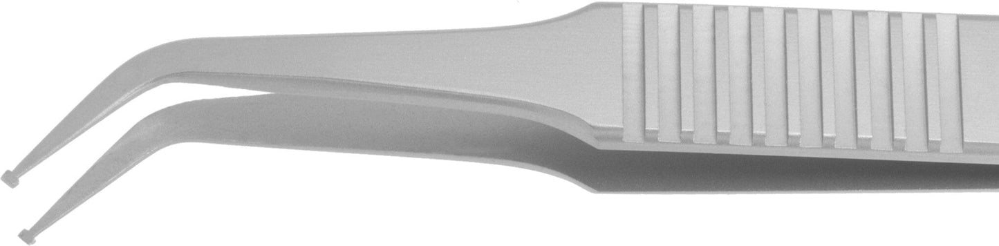 Excelta Tweezers 123-SA Curved Angulated Points, Anti-Mag Neverust Steel 4.5"