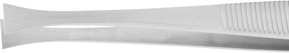 Excelta Tweezers 35A-SA Straight Large Broad Points,Serrated Handles,Anti-Mag, Neverust Steel 4.75"