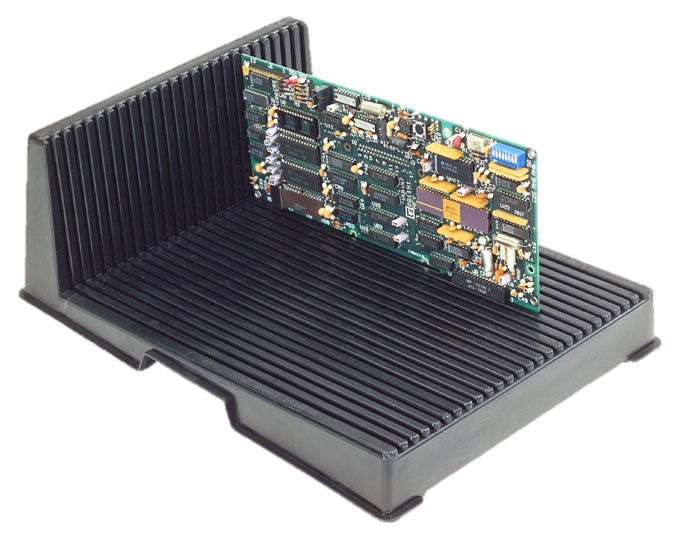 Fancort PCBH-C ESD Safe Universal Angled PCB Rack, Black, 25 Slots