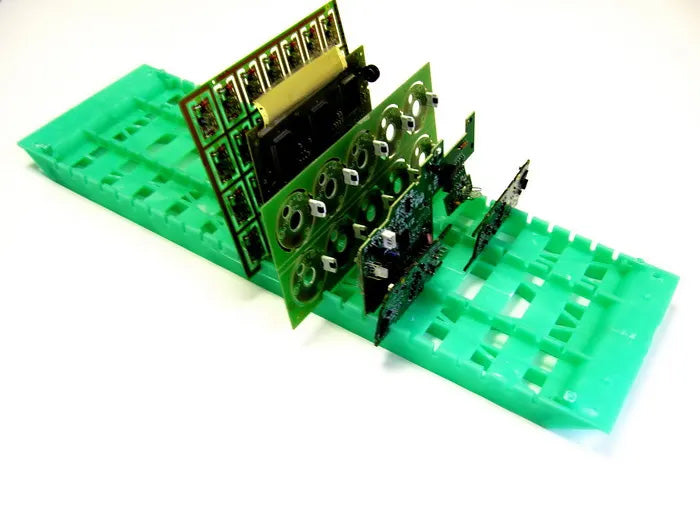 Fancort RA-18SDG ESD Safe Universal PCB Rack, Green, 25 Slots