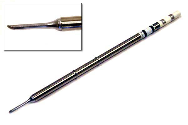 Hakko T15-CF2 Tip, Bevel, 2mm/60° X 19mm, Tinned Face Only, FM-2027