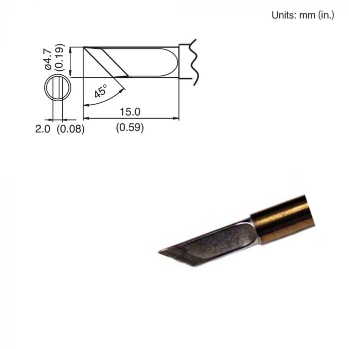 Hakko T15-K Tip, Knife, FM-2027