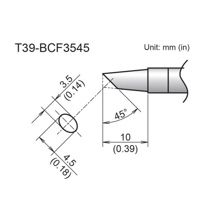 Hakko T39-BCF3545 Bevel Soldering Tip