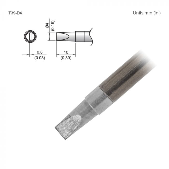 Hakko T39-D4 Chisel Soldering Tip