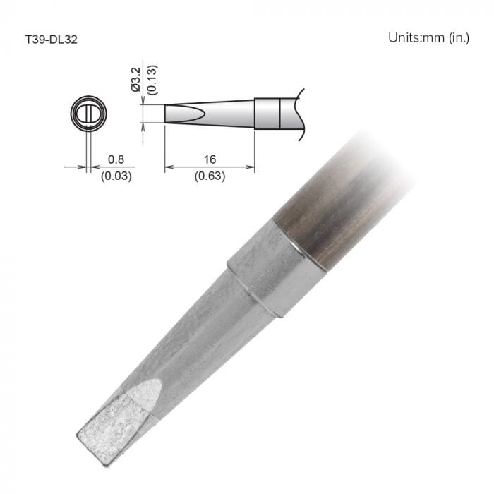 Hakko T39-DL32 Chisel Soldering Tip