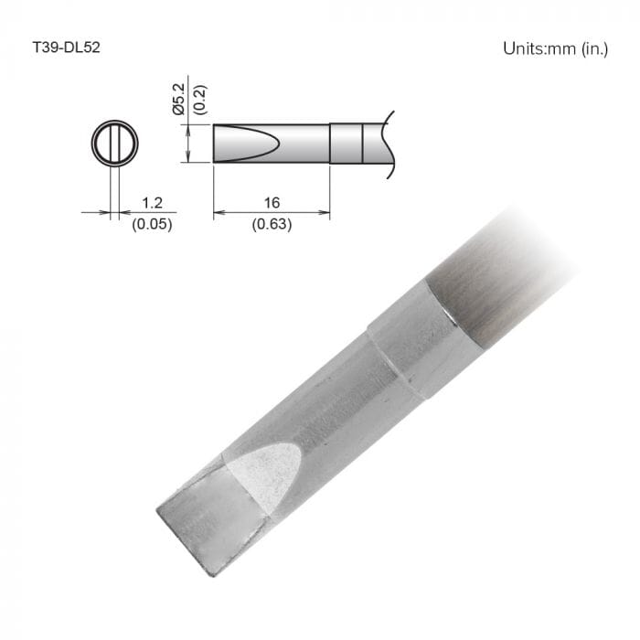 Hakko T39-DL52 Chisel Soldering Tip